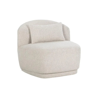 Soraya Fabric Upholstered Swivel Armless Chair