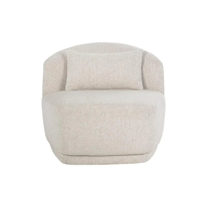 Soraya Fabric Upholstered Swivel Armless Chair