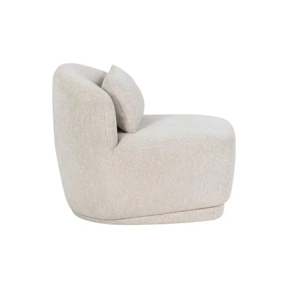 Soraya Fabric Upholstered Swivel Armless Chair