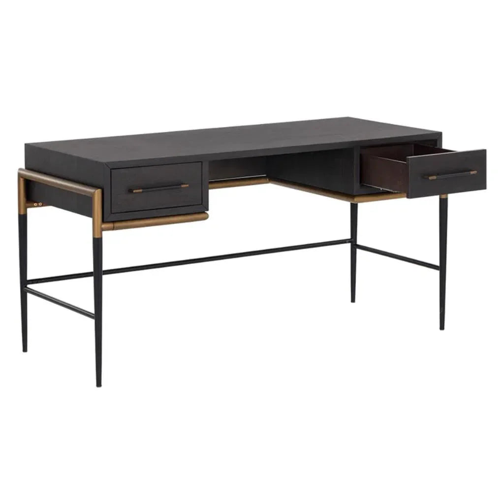 Weldrick Iron Based Wooden Desk