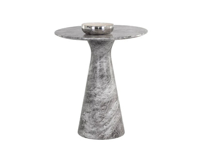 Shelburne Grey Marble Look Outdoor Counter Table