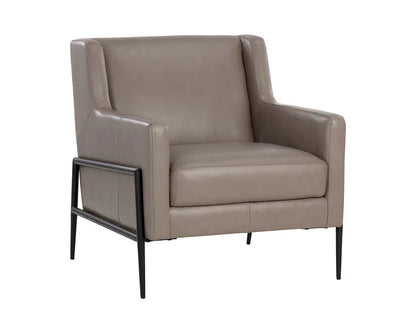 SUNPAN Talula Alpine Grey Leather Lounge Chair
