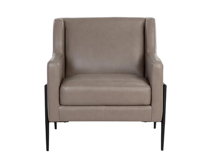 SUNPAN Talula Alpine Grey Leather Lounge Chair
