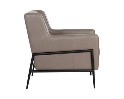 SUNPAN Talula Alpine Grey Leather Lounge Chair