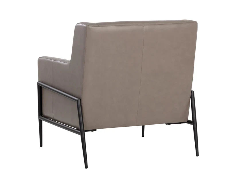 SUNPAN Talula Alpine Grey Leather Lounge Chair