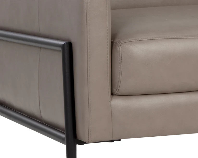 SUNPAN Talula Alpine Grey Leather Lounge Chair