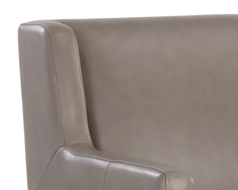 SUNPAN Talula Alpine Grey Leather Lounge Chair