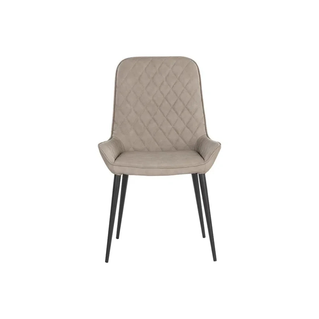 Iryne Leather Upholstered Armless Dining Chair