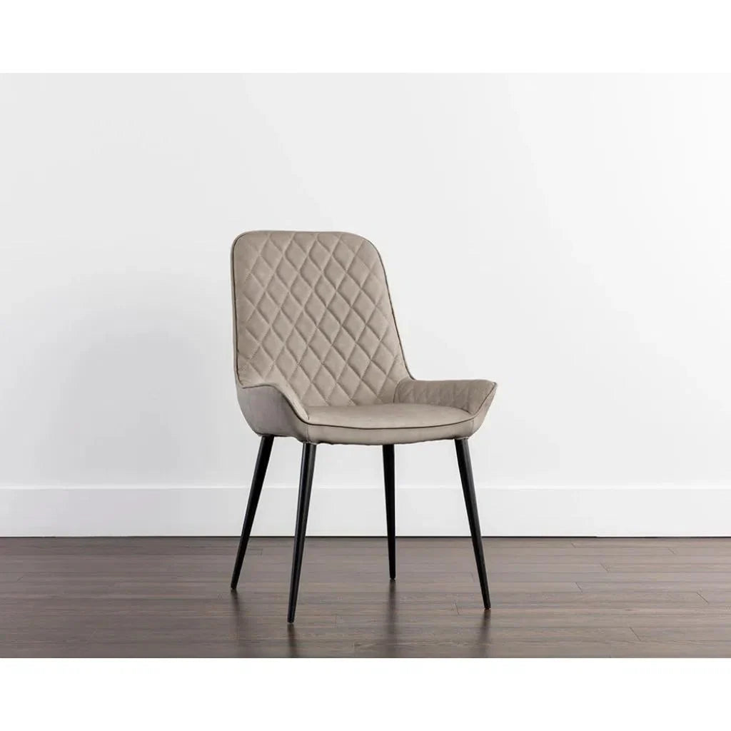 Iryne Leather Upholstered Armless Dining Chair