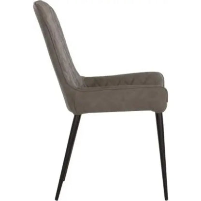 Iryne Leather Upholstered Armless Dining Chair