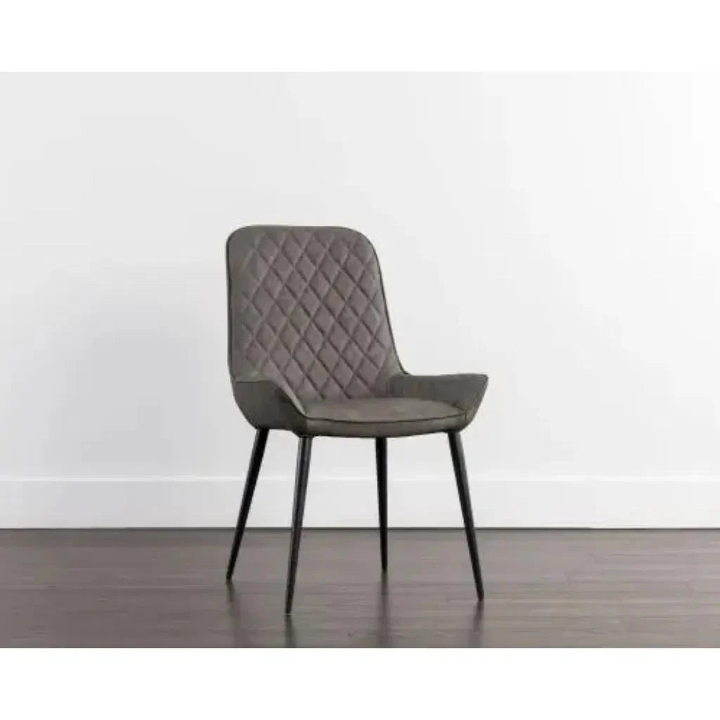 Iryne Leather Upholstered Armless Dining Chair