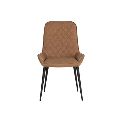 Iryne Leather Upholstered Armless Dining Chair