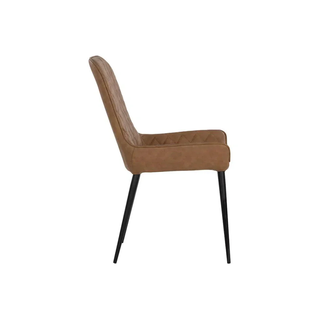 Iryne Leather Upholstered Armless Dining Chair