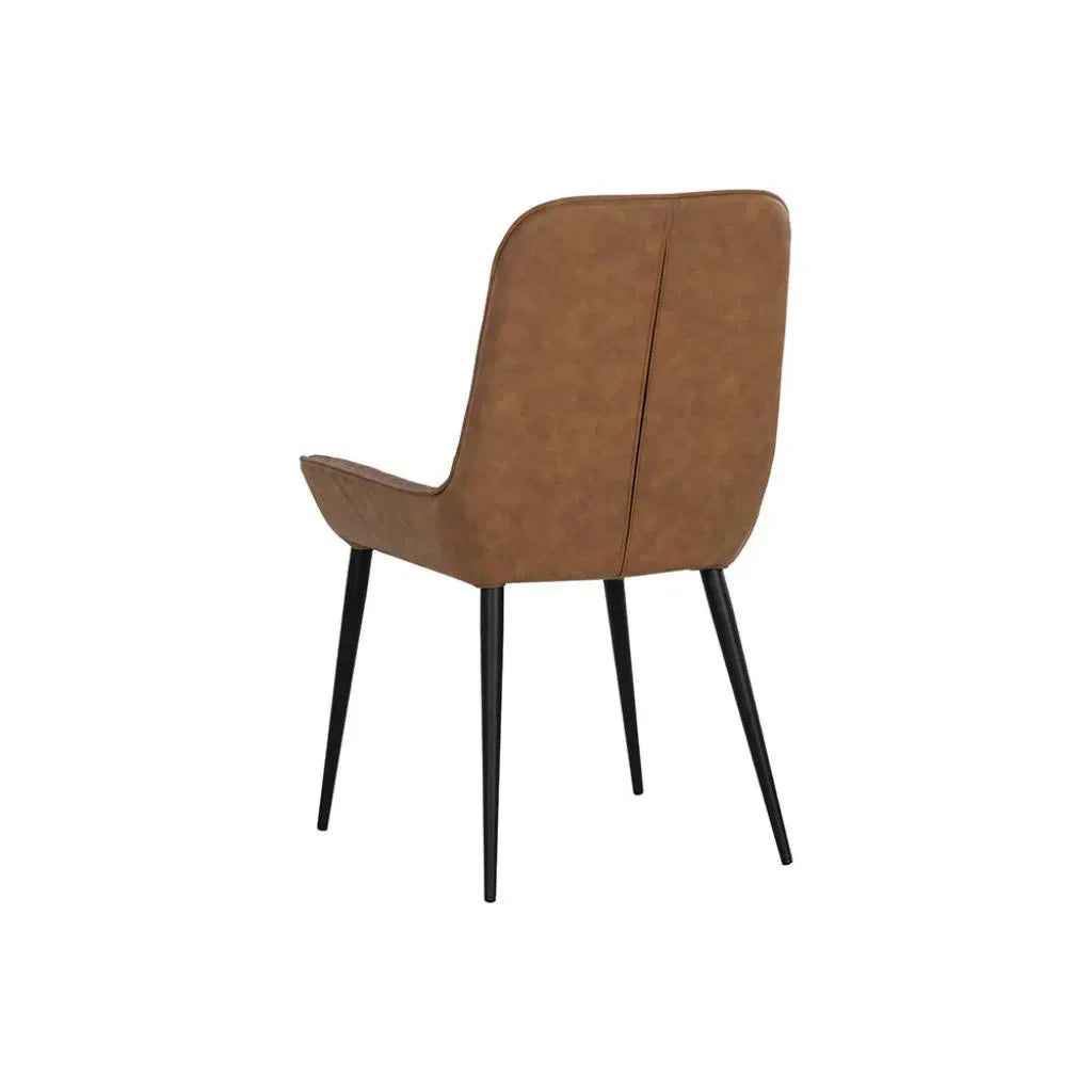 Iryne Leather Upholstered Armless Dining Chair