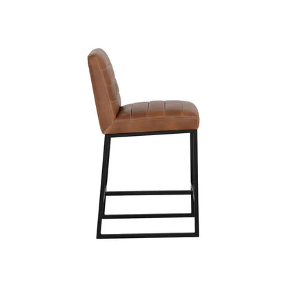 Spyros Leather Upholstered Counter Stool