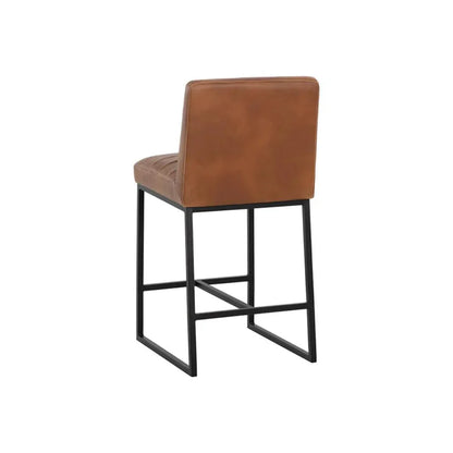 Spyros Leather Upholstered Counter Stool