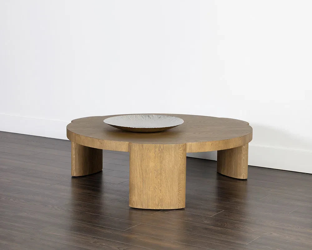 Alouette Wooden Round Coffee Table