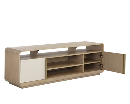 Kayden Media Console And Cabinet With Soft Closing Doors