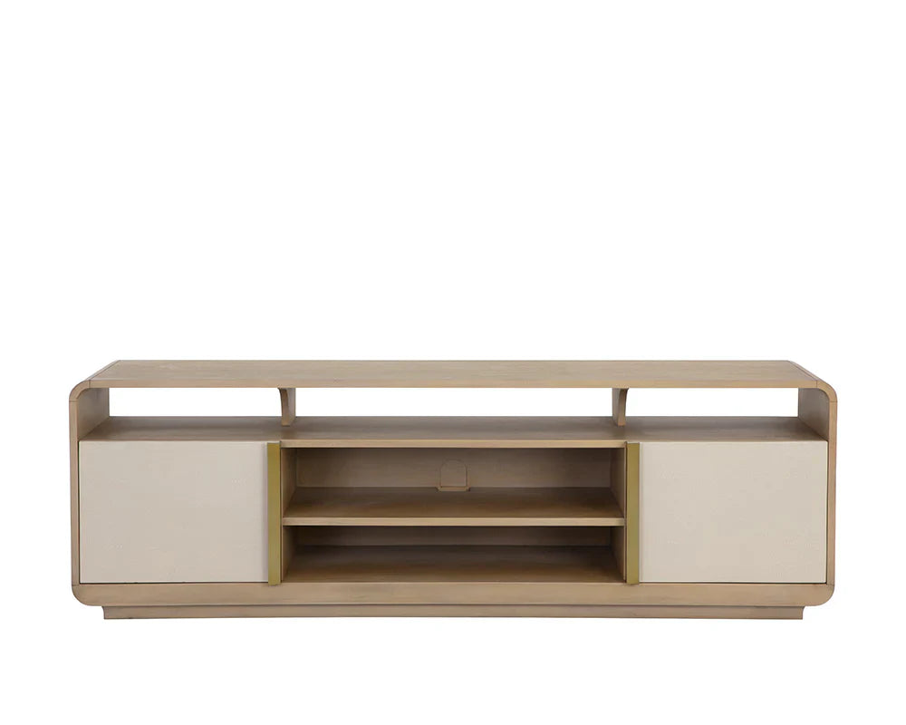 Kayden Media Console And Cabinet With Soft Closing Doors