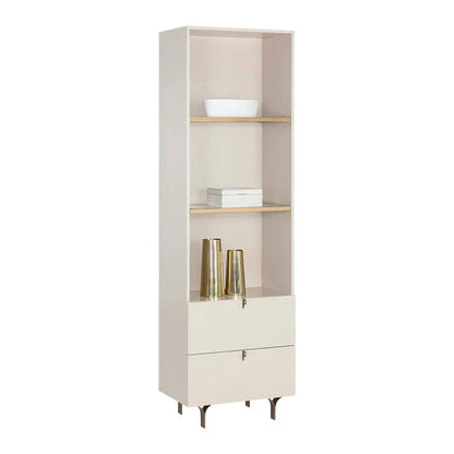 Celine Bookcase Cream With Antique Brass Accents