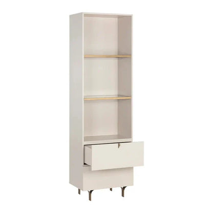 Celine Bookcase Cream With Antique Brass Accents