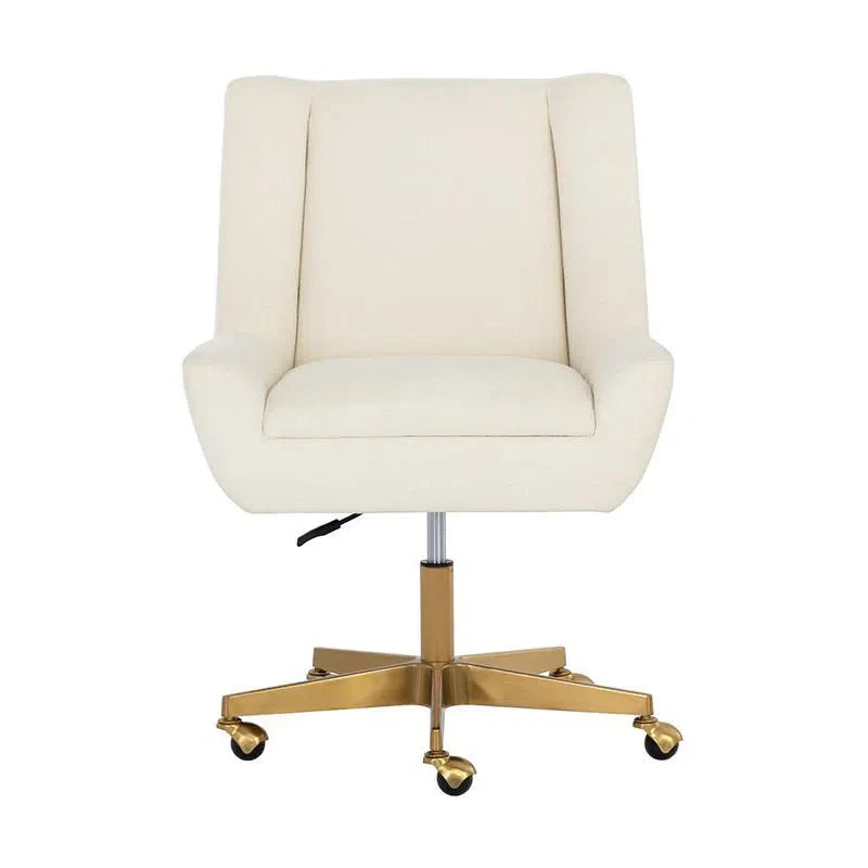 Mirian Office Chair Zenith Alabaster Gold Base
