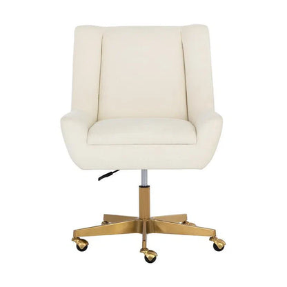 Mirian Office Chair Zenith Alabaster Gold Base