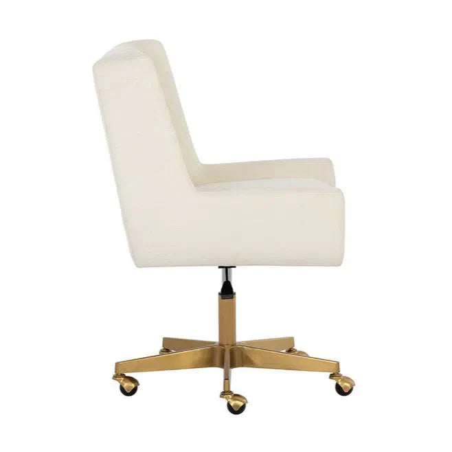 Mirian Office Chair Zenith Alabaster Gold Base