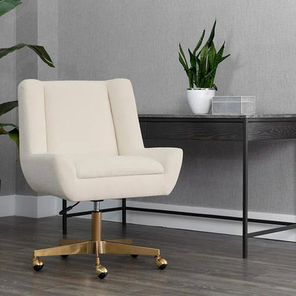 Mirian Office Chair Zenith Alabaster Gold Base