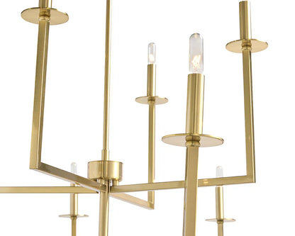 Kaya Chandelier Brass Finish Modern Lighting Fixture