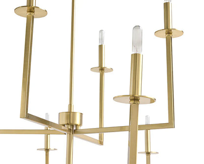 Kaya Chandelier Brass Finish Modern Lighting Fixture