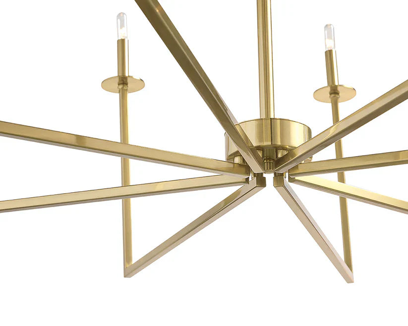 Kaya Chandelier Brass Finish Modern Lighting Fixture