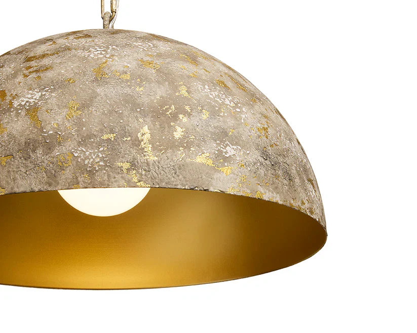 Tara Pendant Light Antique Gold Modern Dome Design