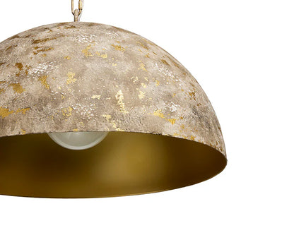 Tara Pendant Light Antique Gold Modern Dome Design