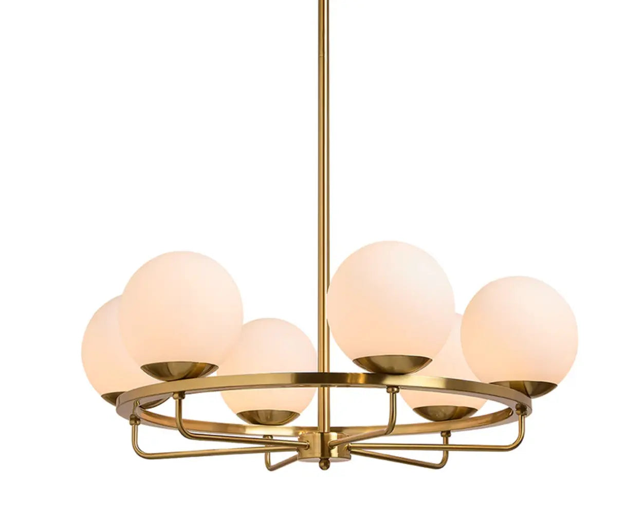 SUNPAN Eliora Iron Framed Glass Chandelier