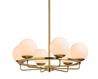 SUNPAN Eliora Iron Framed Glass Chandelier
