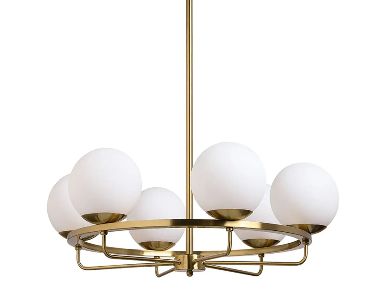 SUNPAN Eliora Iron Framed Glass Chandelier