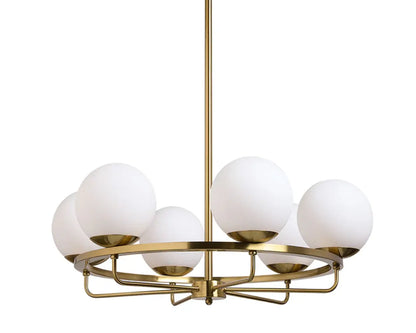 SUNPAN Eliora Iron Framed Glass Chandelier