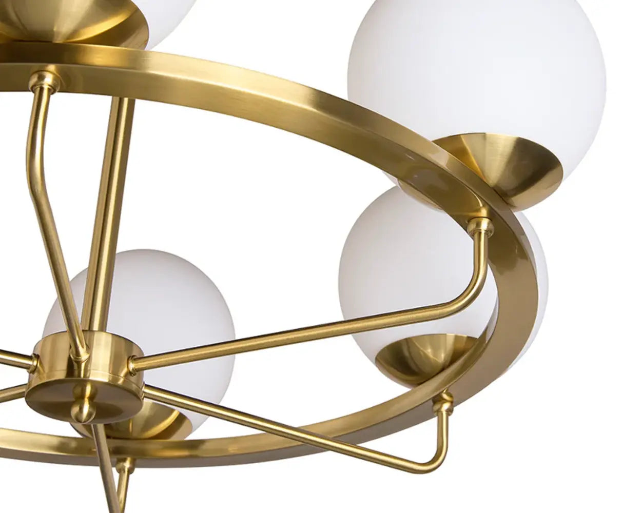 SUNPAN Eliora Iron Framed Glass Chandelier