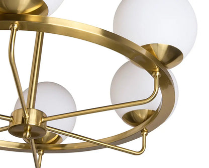 SUNPAN Eliora Iron Framed Glass Chandelier