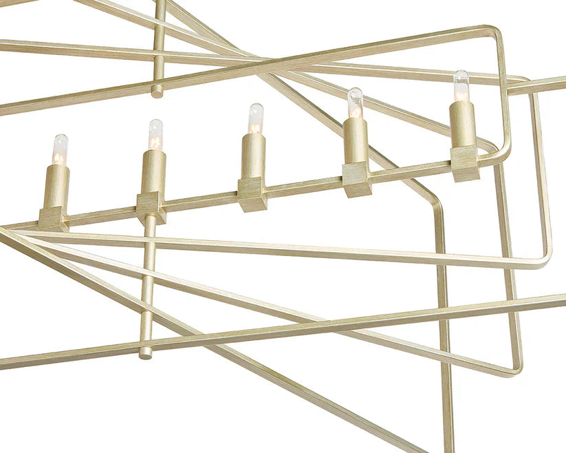 Raiden Chandelier Modern Champagne Gold Finish