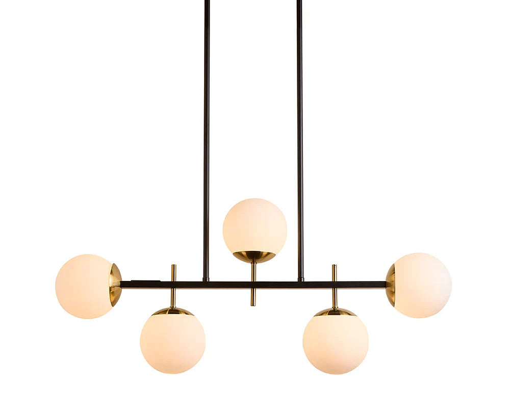 Keiley Chandelier Modern Design with Gold Accents