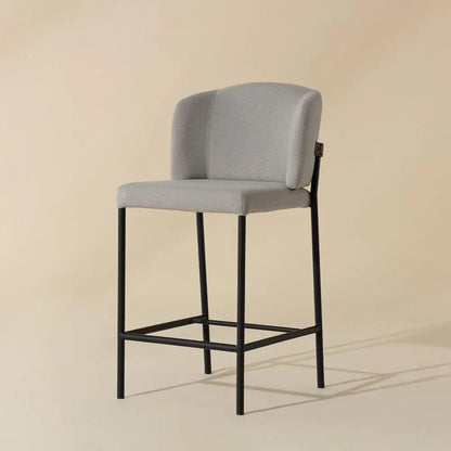 SUNPAN Pearce Counter Stool Light Grey Bravo Cognac 2PC
