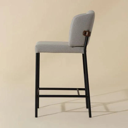 SUNPAN Pearce Counter Stool Light Grey Bravo Cognac 2PC