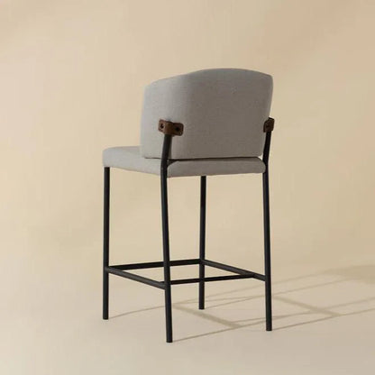 SUNPAN Pearce Counter Stool Light Grey Bravo Cognac 2PC