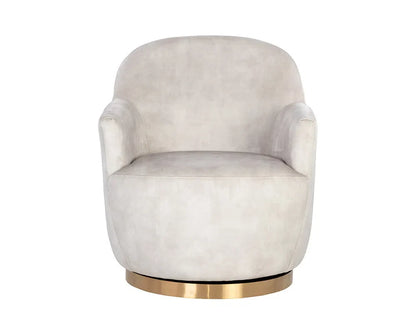 Casey Fabric Upholstered Swivel Lounge Chair