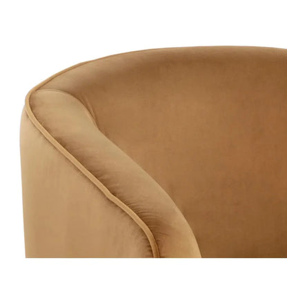 Hazel Fabric Upholstered Swivel Lounge Chair