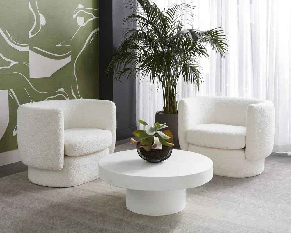 Valence Armchair Maya White - Stylish Contemporary Comfort