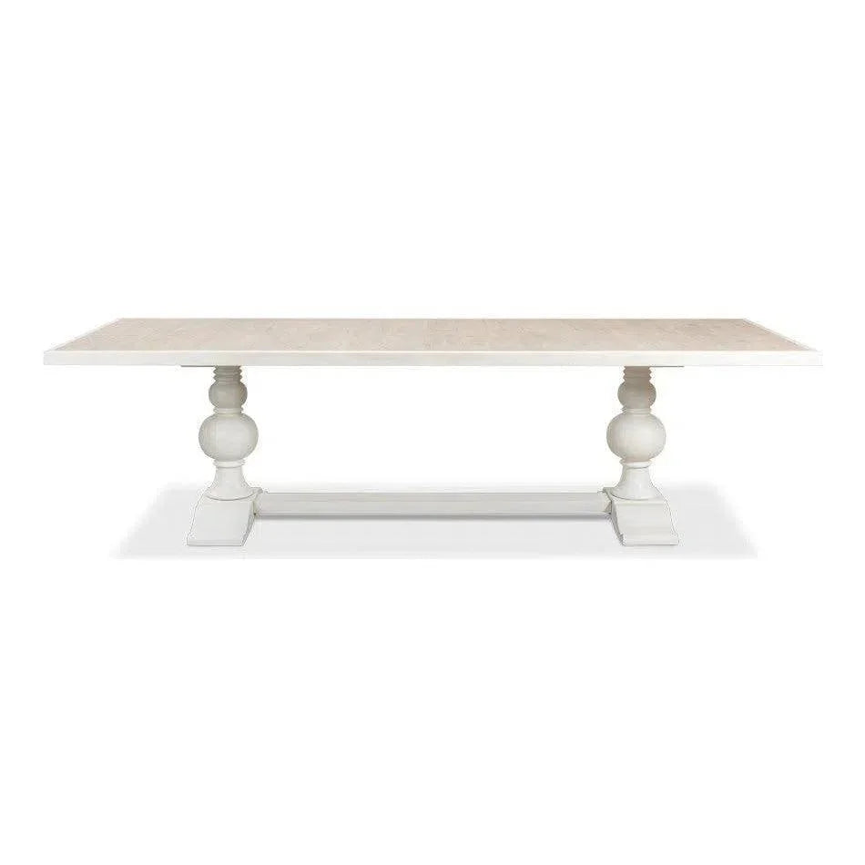 108" Rectangular Trestle Dining Table Seats 8