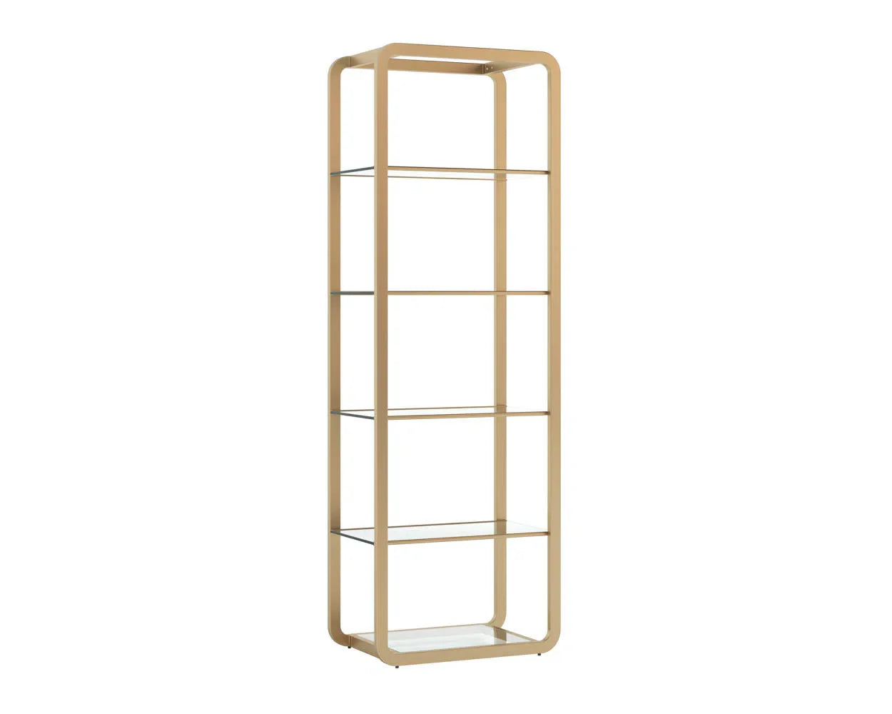 Ambretta Stainless Steel Framed Etagere